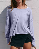 Cut-Out Backless Long Sleeve Sports Sweatshirt