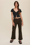 Stretch Flare Denim Pants