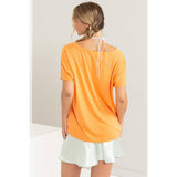 V Neck Dolman Short Sleeve Top