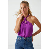 Cord Keyhole Sleeveless Top