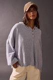PT50937 - Oversized Button-Up Knit Sweater