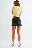 DH889 - WBLK - Classic Hem Short