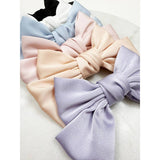 Double Layer Soft Tone Satin Bow Hair Clips