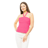 Shirred Halter Neck Top