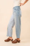 63004P - Crop Baggy Wide Leg Dad Jeans