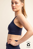 RECYCLED BUTTER CROSSBACK BRA TOP