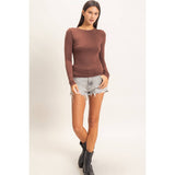 Crew Neck Long Sleeve Top