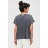 Capped Sleeve Mineral Wash T-Shirt