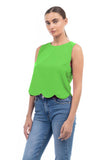 Scalloped Hem Top