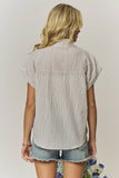 STRIPED SHORT SLEEVE BUTTON-DOWN - RET4255