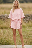 Polka Dot Relaxed Fit Heavy Scuba Top and Shorts Set