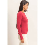 Crew Neck Long Sleeve Top