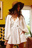 R5268 Ruffled Solid Woven Romper
