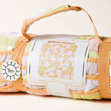 On-the-Go Quilted Blanket-Daisy Craze Peach