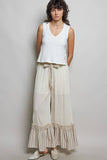 Sleeveless V neck star patch on side knit top