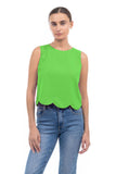 Scalloped Hem Top