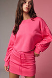 PX19073 Cozy Sweatshirt and Mini Skirt Set