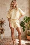 Polka Dot Relaxed Fit Heavy Scuba Top and Shorts Set