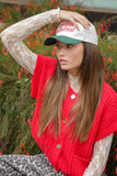12W3382N-Oversized Button Down Knit Sweater Top