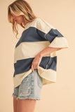 8417FN Polly Color Block Top