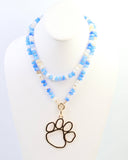 McLane Stone Necklace with Toggle Blue White