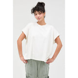 Capped Sleeve Mineral Wash T-Shirt