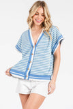 GINGHAM KNIT BUTTON UP CARDIGAN