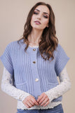 12W3382N-Oversized Button Down Knit Sweater Top