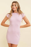 KNIT CAP SLEEVE GAMEDAY MINI DRESS