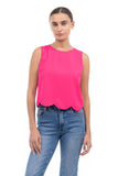 Scalloped Hem Top