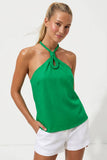 Cord Keyhole Sleeveless Top