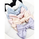 Double Layer Soft Tone Satin Bow Hair Clips