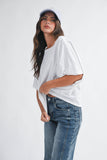 8550HN Boxy Dolman Short Sleeve Top