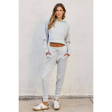 Ribbed Heather Hoodie And Pants Set (1)