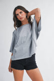 8550HN Boxy Dolman Short Sleeve Top