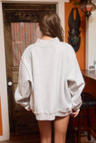 IT2594E-WWJD2 Stripe Embroidered "WWJD" Mock Neck Sweatshirt