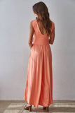 L9334 | Knit Polyester Spandex Open Back Wide Leg Jumpsuit