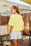 T1754K | 'DILLY DALLY' Graphic Jersey Boxy Crop Top
