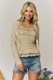 POLKA DOT RUFFLE CAMI & CARDIGAN - RET4276