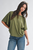 8550HN Boxy Dolman Short Sleeve Top