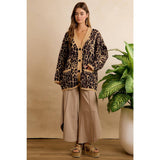 FRENCH TERRY OUT SEAM DETAIL TULIP HEM PANTS