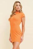 KNIT CAP SLEEVE GAMEDAY MINI DRESS