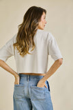 Cropped Garment Wash T-Shirt