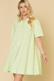 Solid Shirt Dress
