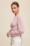 Floral Back Tie Ribbed Crop Top