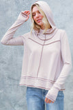 HOODIE LONG SLEEVE THUMBHOLE FRENCH TERRY TOP