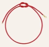 Coral Red Cord Necklace