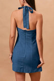 HALTER NECK MINI DRESS