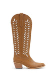 LUCIA LEAVES CUT OUT DESIGN TALL COWBOY BOOTS