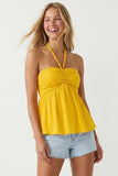 Silky Beaded Halter Top